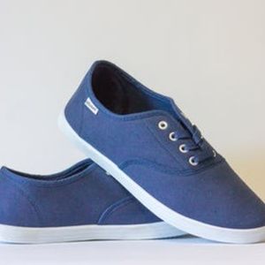 Blue lace up shoes